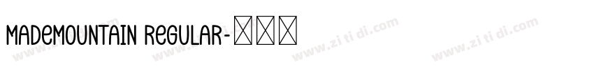 MADEMountain Regular字体转换